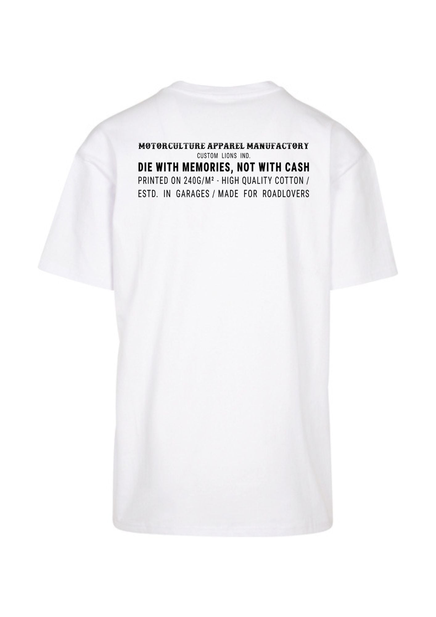 Oversized Shirt "Back to the Roots" - white