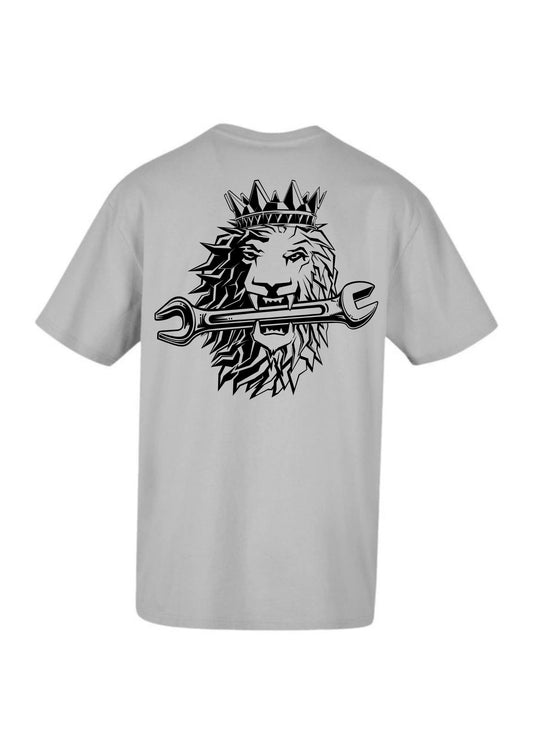 Oversized Shirt "Big Lion" - grey