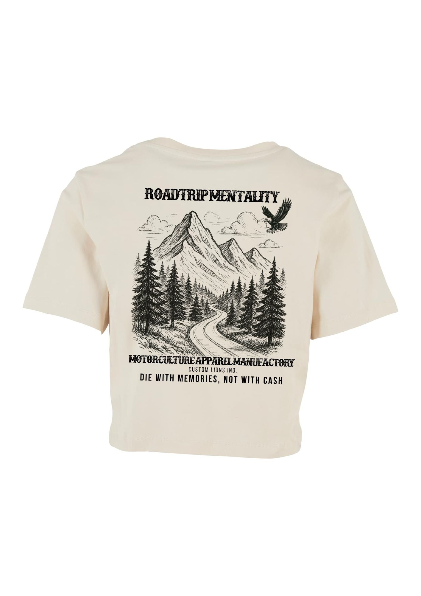 Ladies Cropped Shirt "Roadtrip Mentality"
